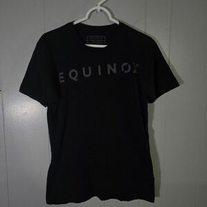Equinox Mens M Black Short Sleeve Graphic T-Shirt It's Not Fitness It's Life